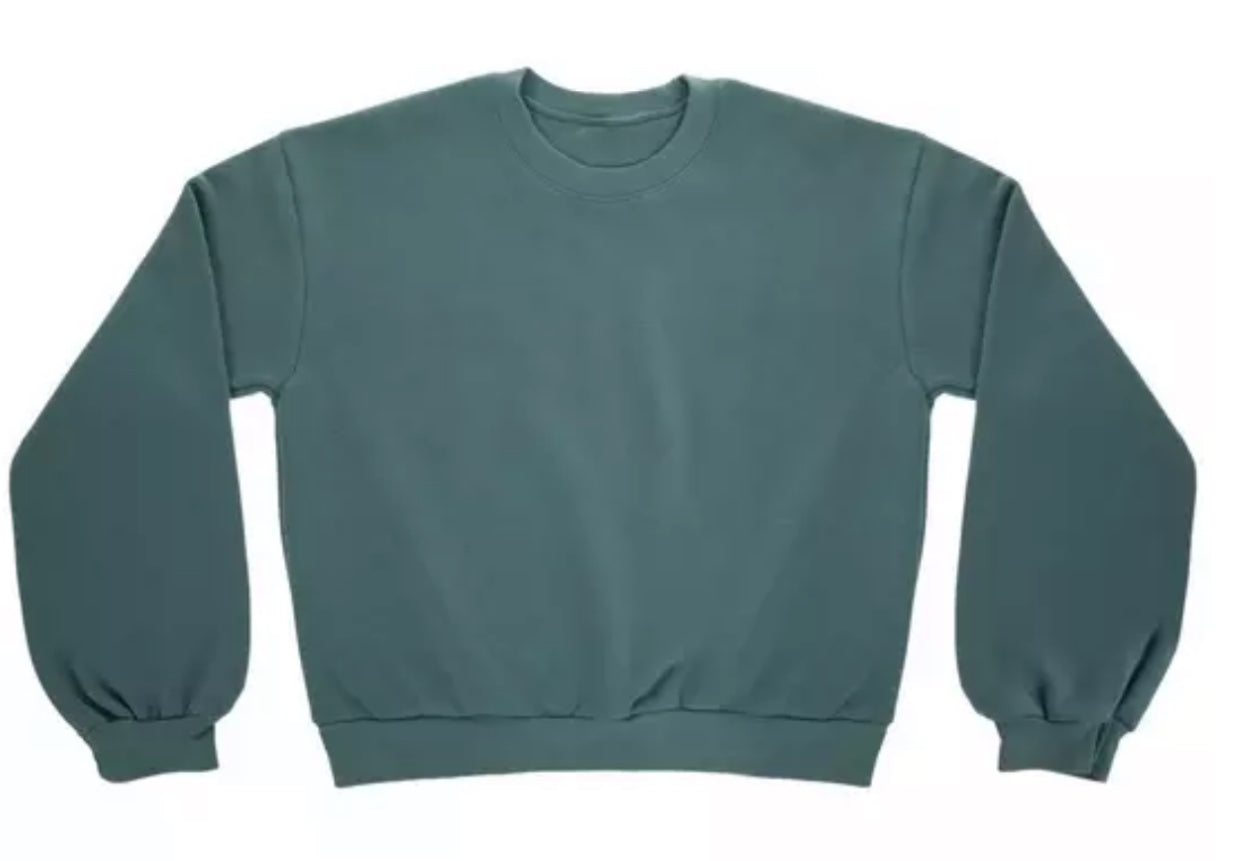 sage green colored sweater