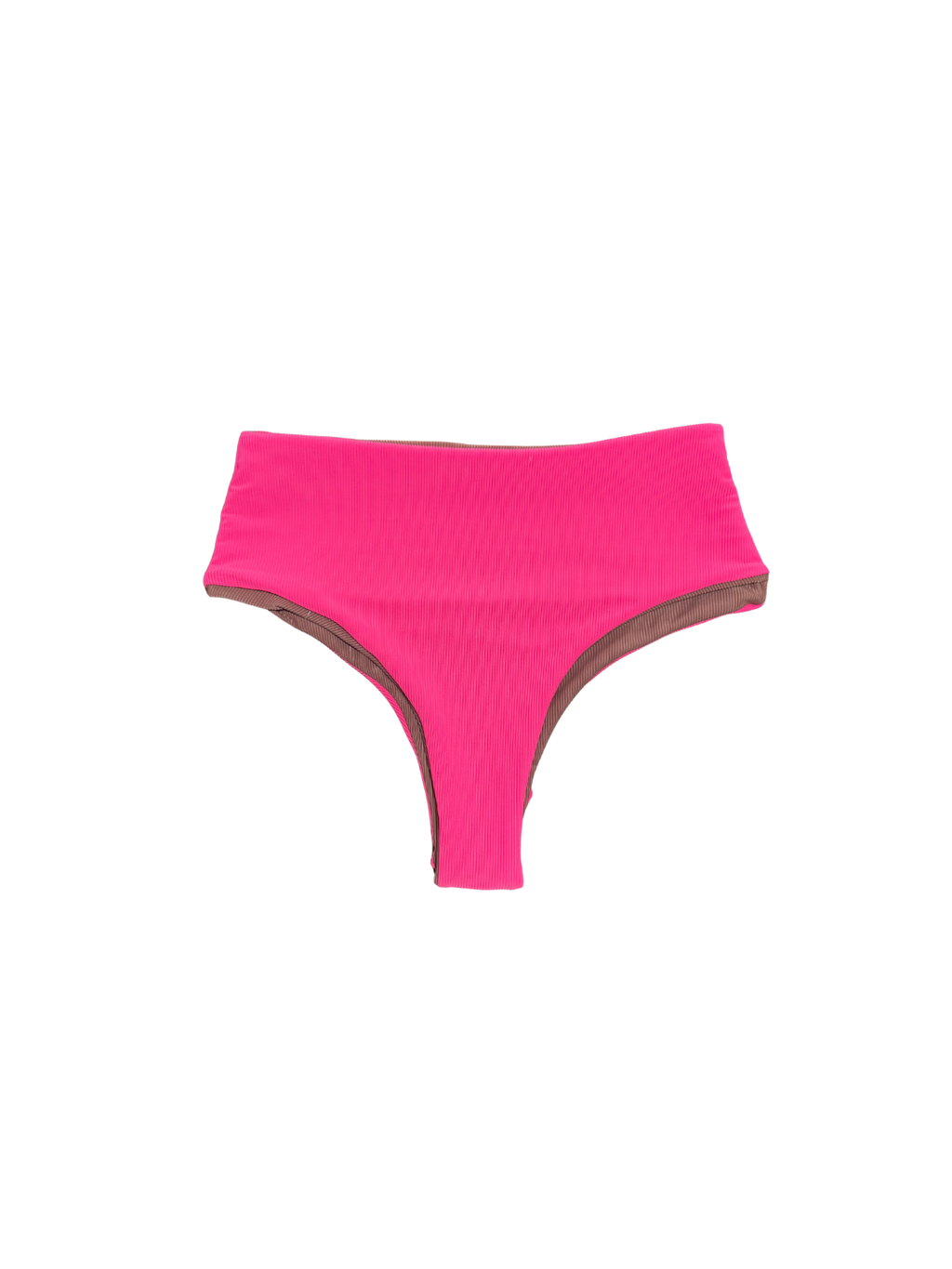 Pink bikini bottom on a white background