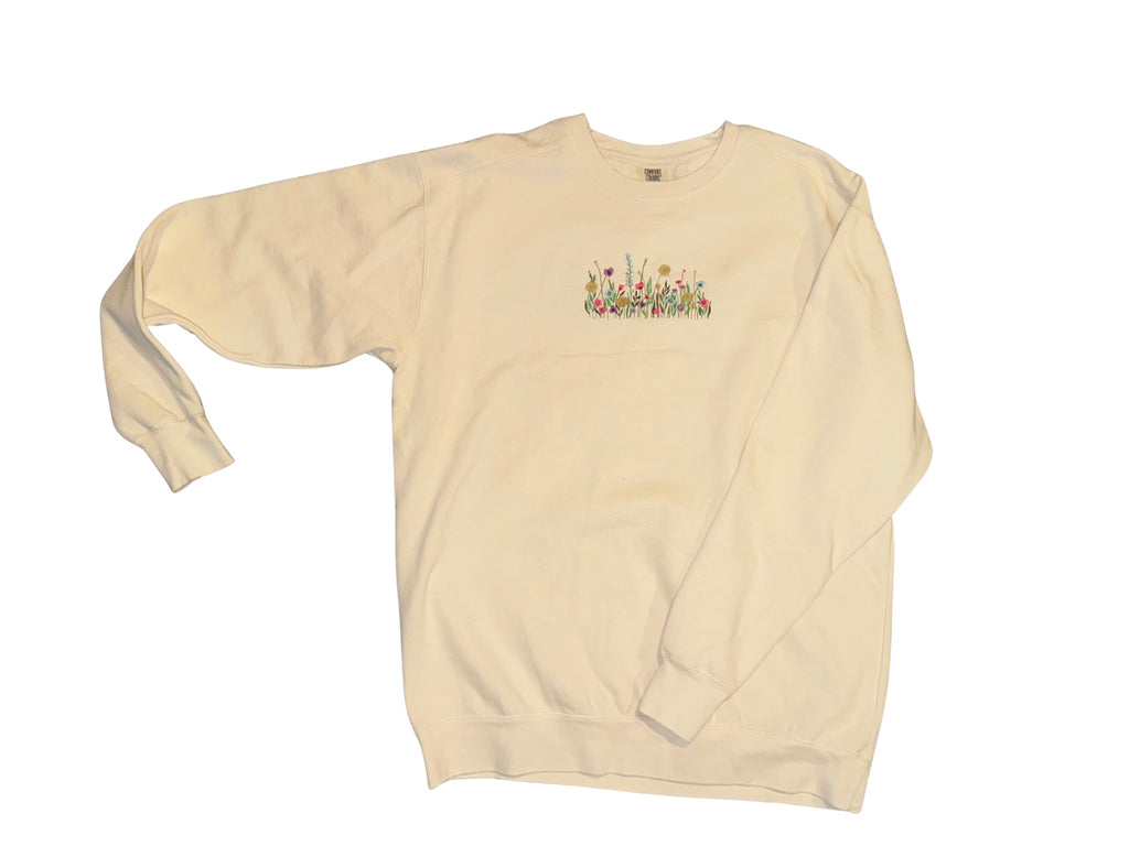Embroidered Flower Bed Sweater