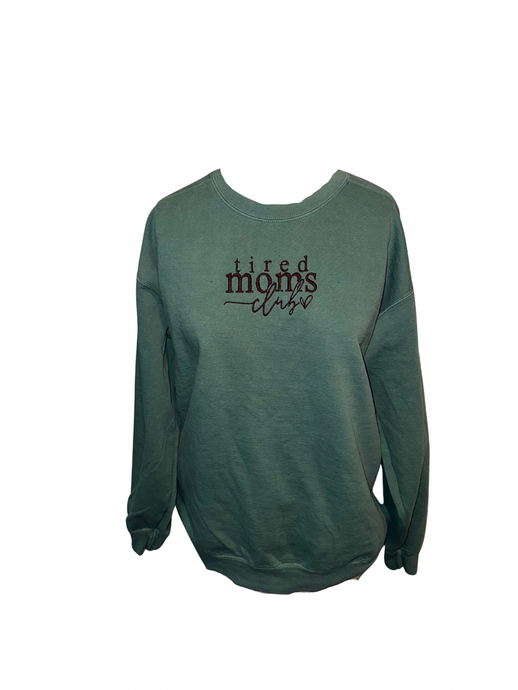 Embroidered ‘Tired Moms Club’ Sweater