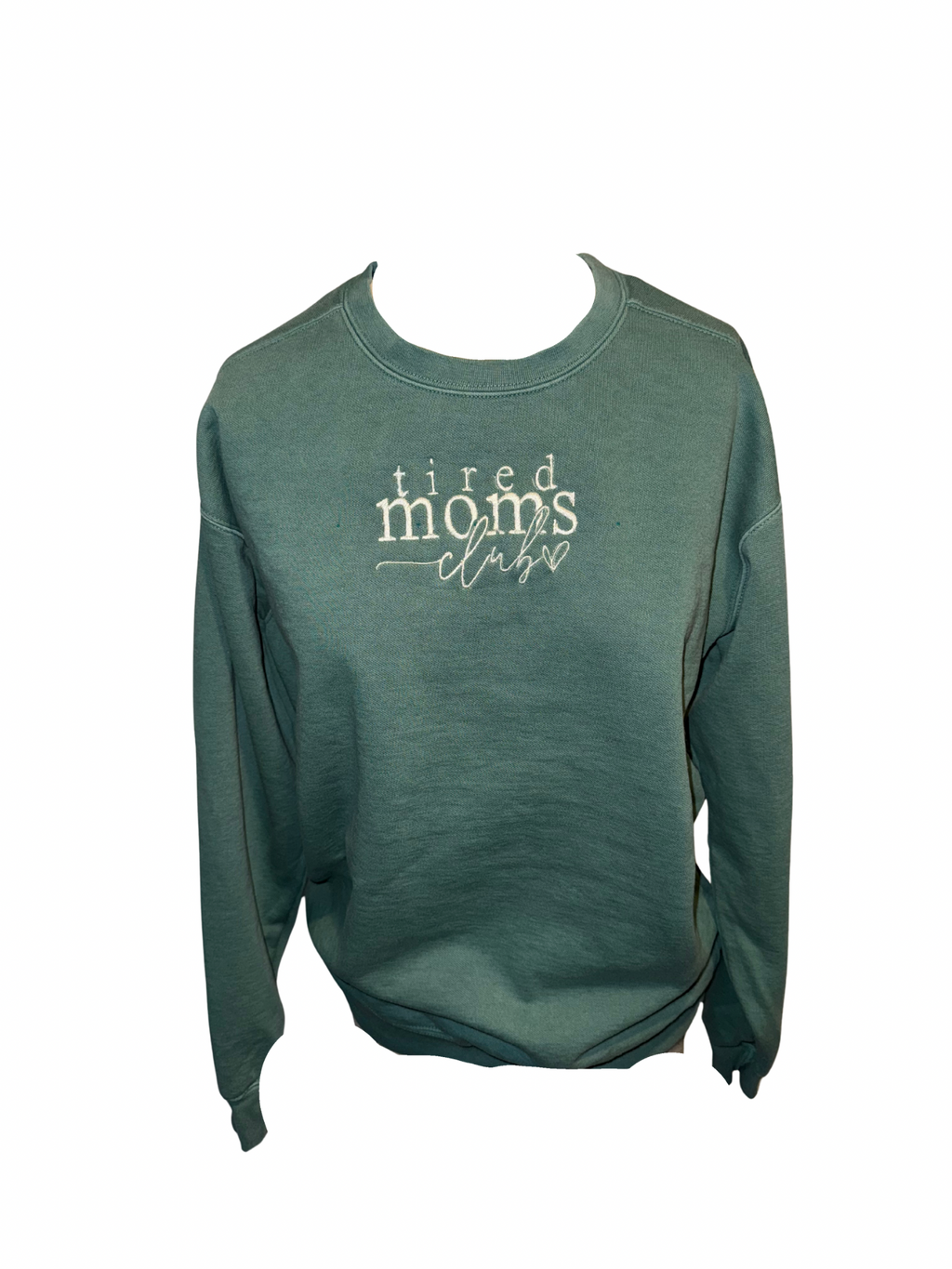 Embroidered ‘Tired Moms Club’ Sweater