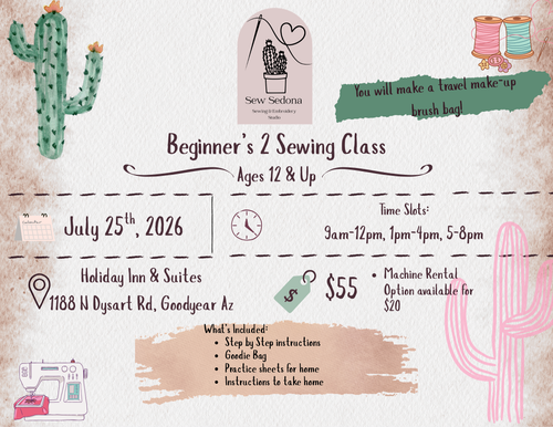 Sewing class for July 25th in  Goodyear AZ