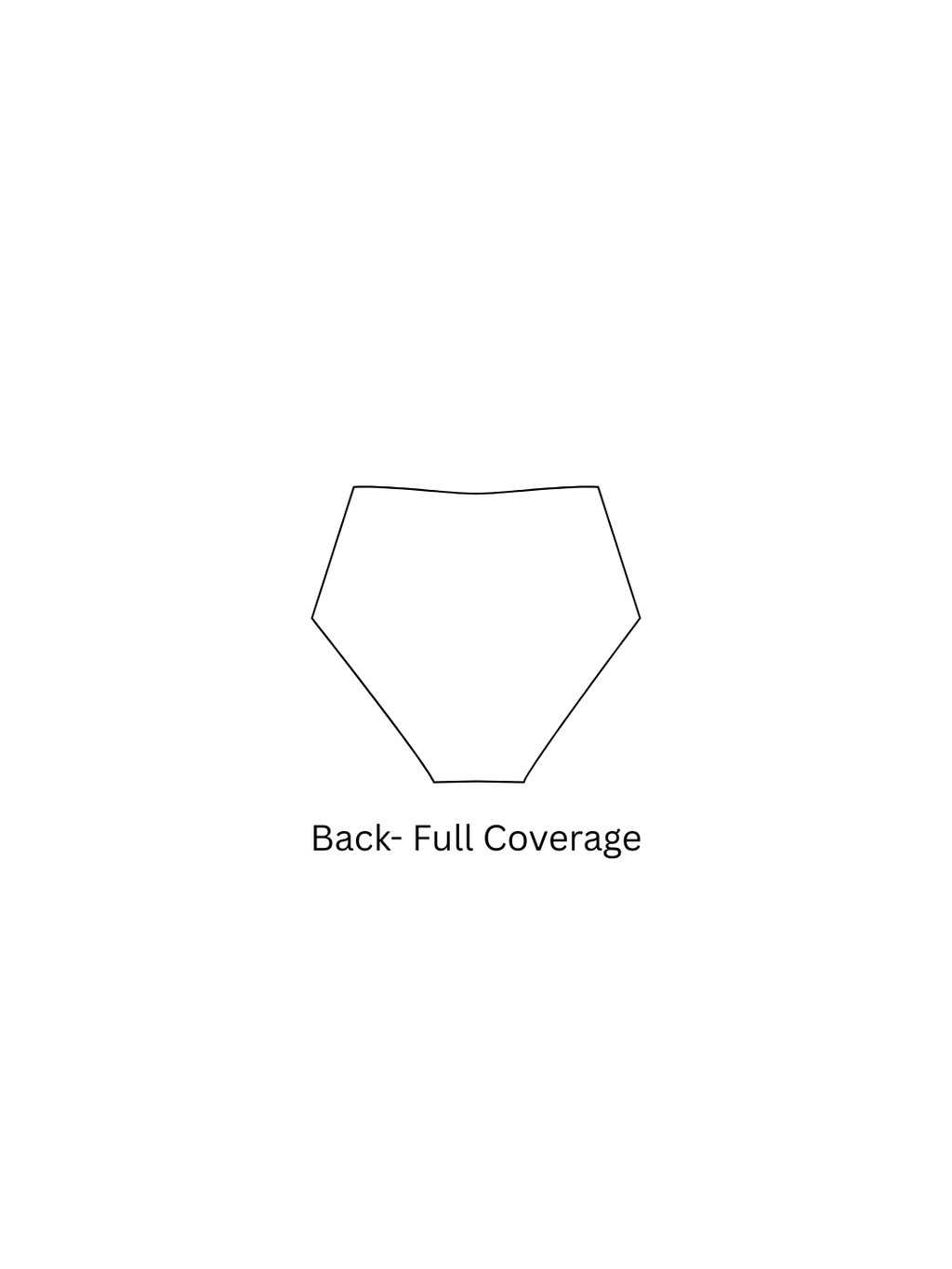 Hexagonal shape with 'Back - Full Coverage' text on a white background